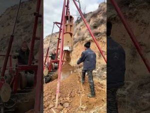 The Process of Drilling a Well in the Hill