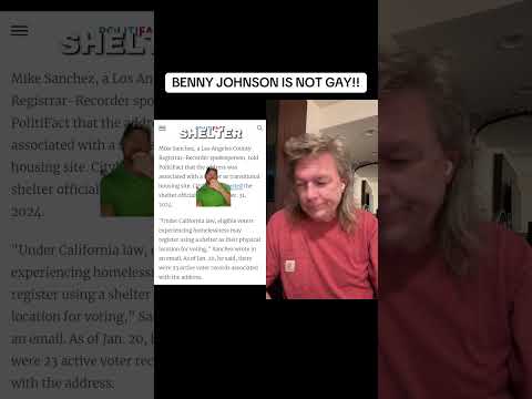 BENNY JOHNSON IS NOT GAY!!!